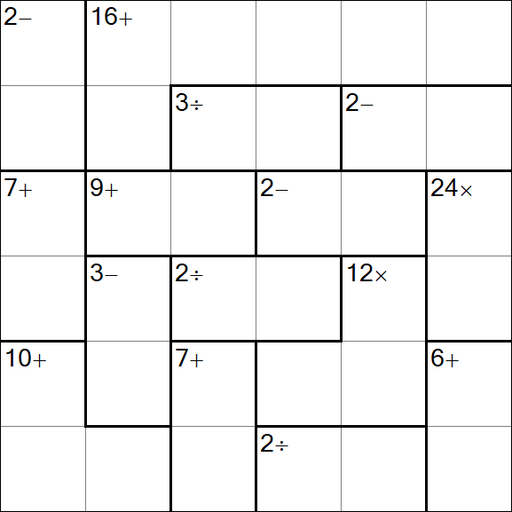Calcudoku - Hard