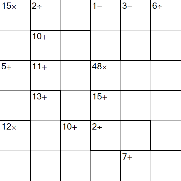 Calcudoku - Hard