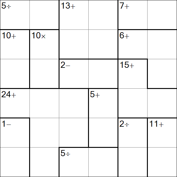 Calcudoku - Hard