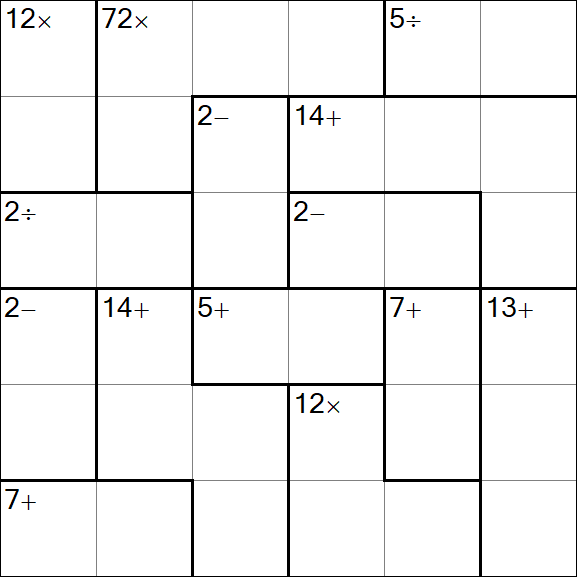 Calcudoku - Hard