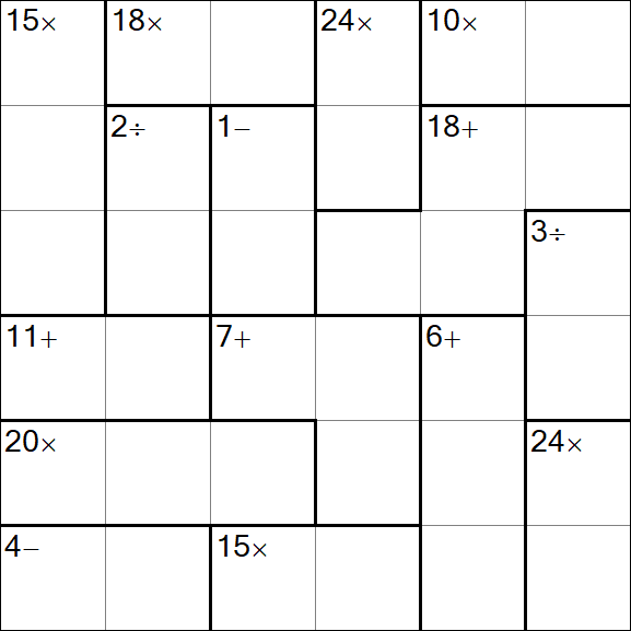 Calcudoku - Hard