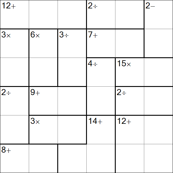 Calcudoku - Hard