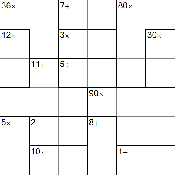Calcudoku - Difícil