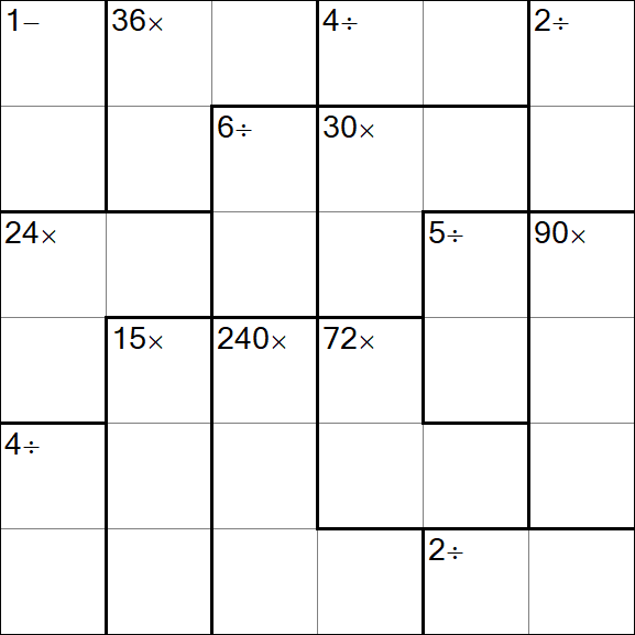 Calcudoku - Hard
