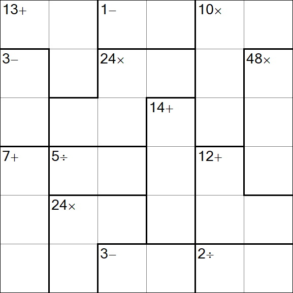 Calcudoku - Difícil