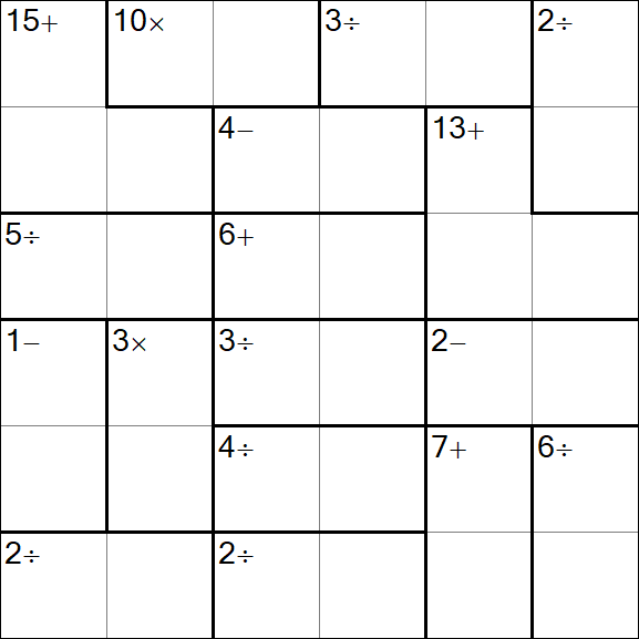 Calcudoku - Difícil