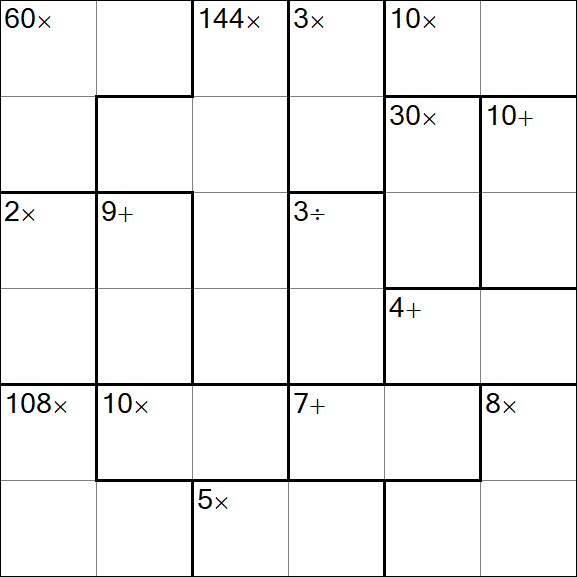 Calcudoku - Hard