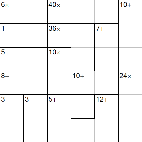 Calcudoku - Schwierig