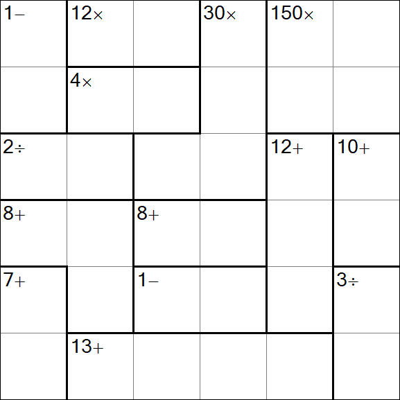 Calcudoku - Hard