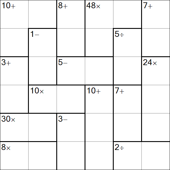 Calcudoku - Hard