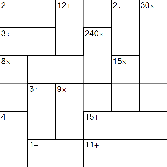 Calcudoku - Hard