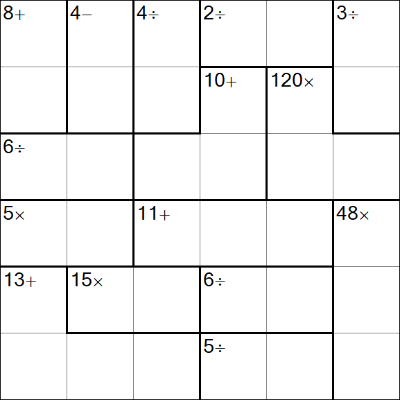 Calcudoku - Hard