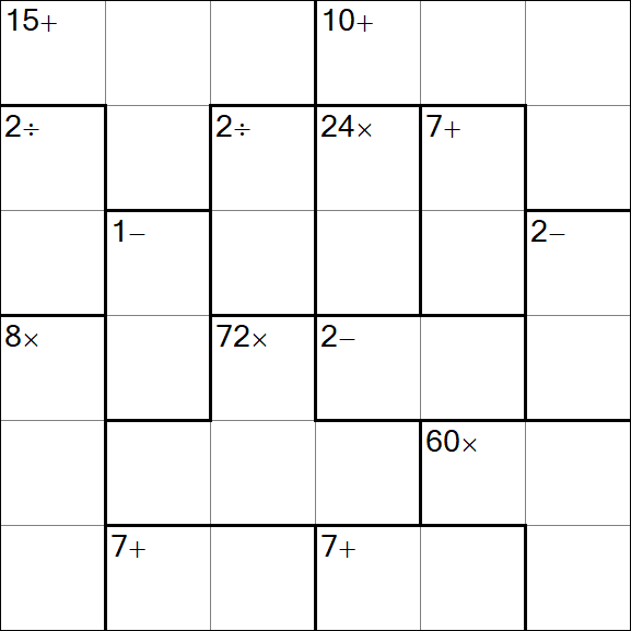 Calcudoku - Hard