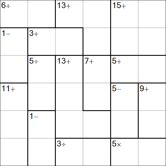 Calcudoku - Hard