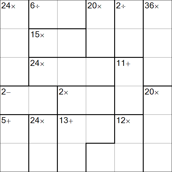 Calcudoku - Hard
