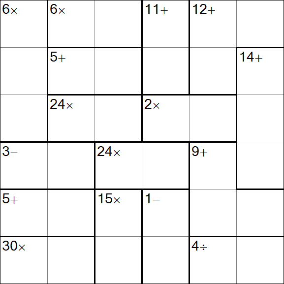 Calcudoku - Hard