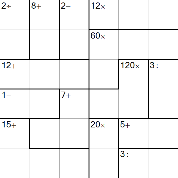 Calcudoku - Hard