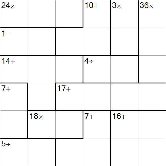 Calcudoku - Hard