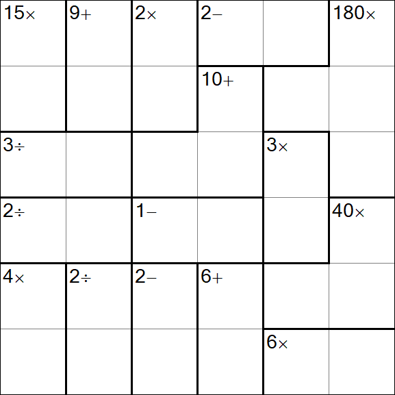Calcudoku - Hard