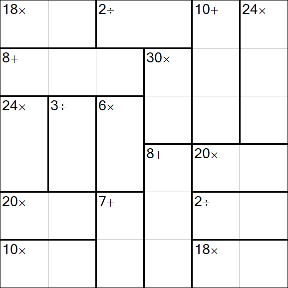 Calcudoku - Difícil