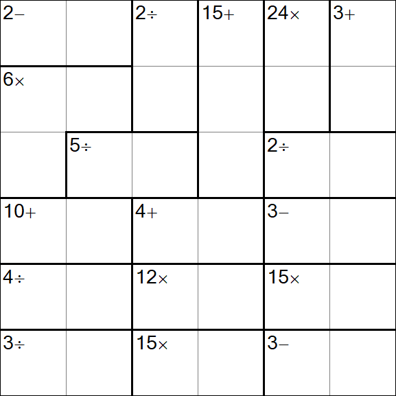 Calcudoku - Hard