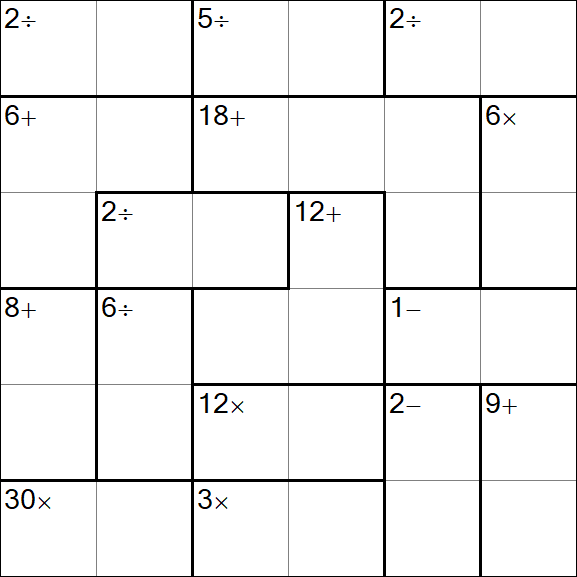 Calcudoku - Hard