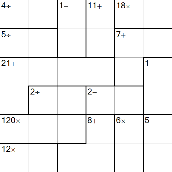 Calcudoku - Hard