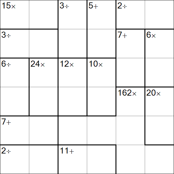 Calcudoku - Difficile
