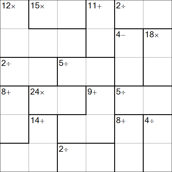 Calcudoku - Hard