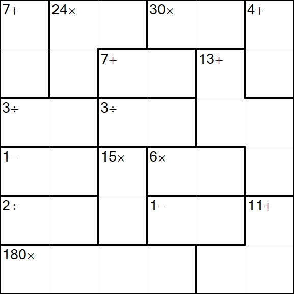 Calcudoku - Hard