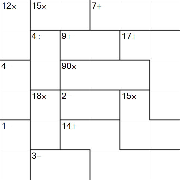 Calcudoku - Hard