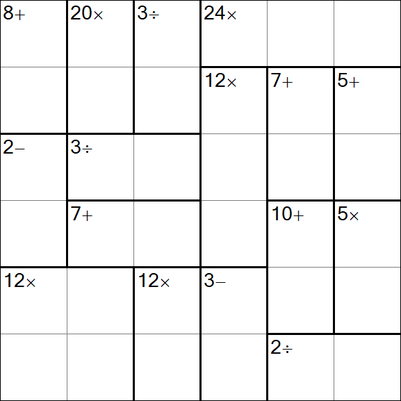 Calcudoku - Hard