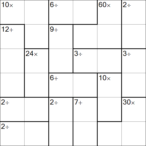 Calcudoku - Hard