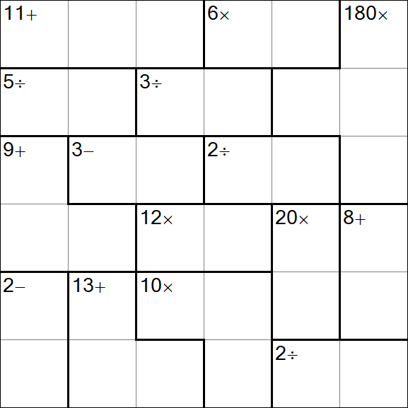 Calcudoku - Hard