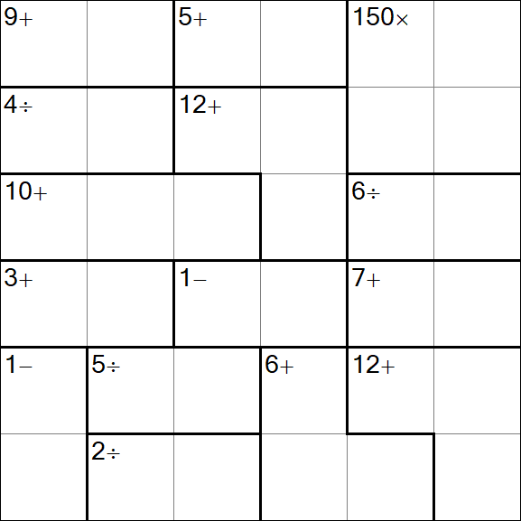 Calcudoku - Hard