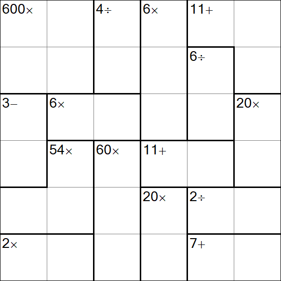 Calcudoku - Hard