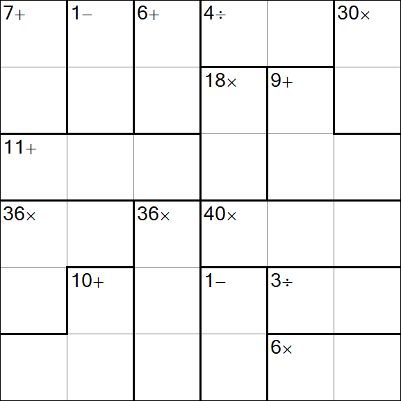 Calcudoku - Hard