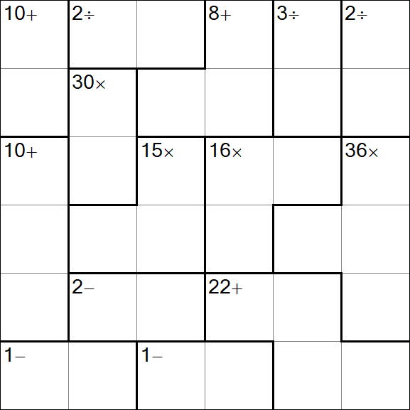 Calcudoku - Hard