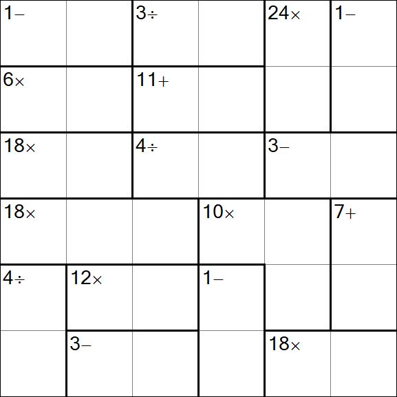Calcudoku - Hard