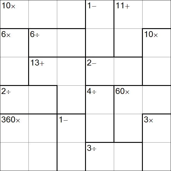 Calcudoku - Hard