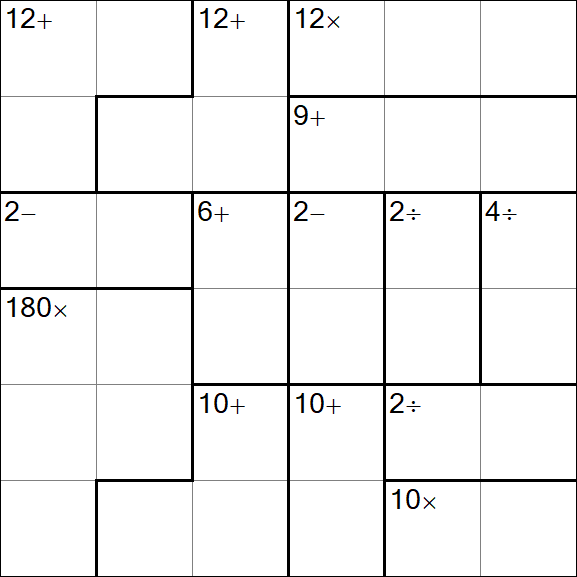 Calcudoku - Hard