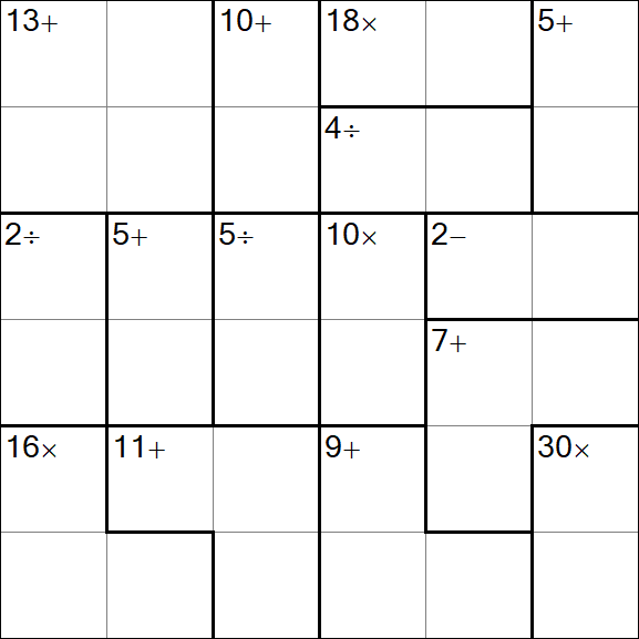 Calcudoku - Hard