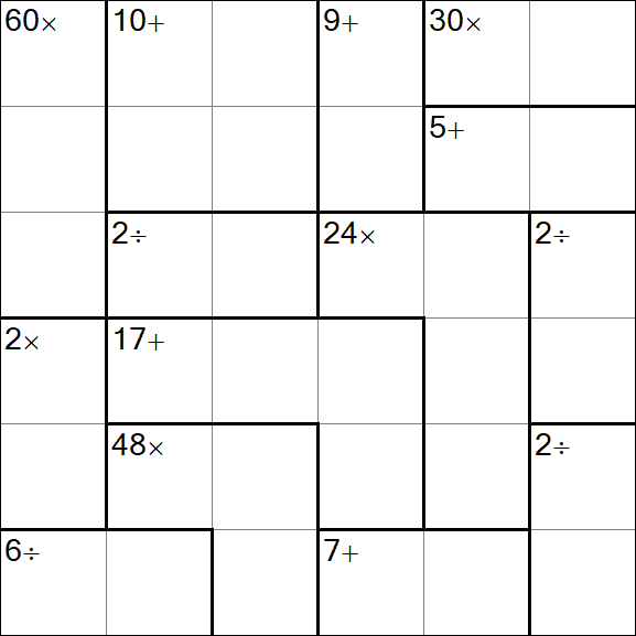Calcudoku - Hard