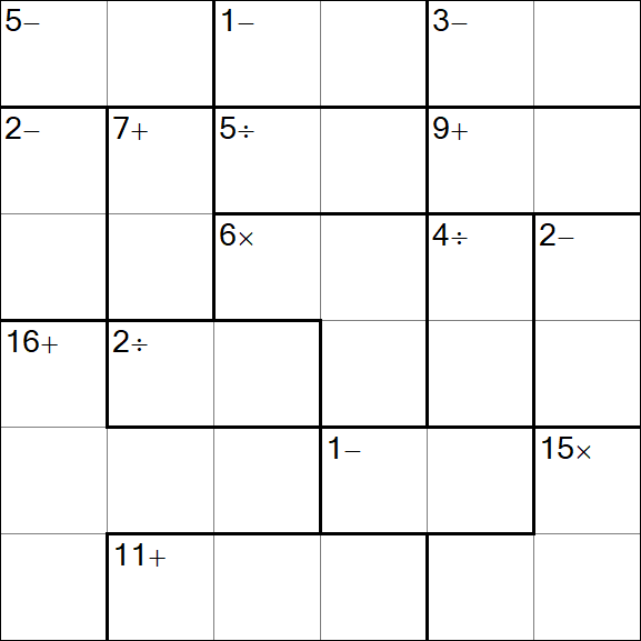 Calcudoku - Hard
