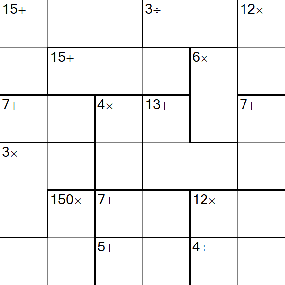Calcudoku - Hard