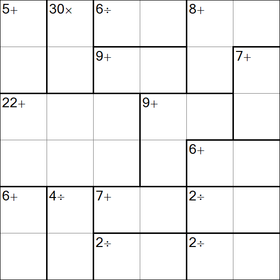 Calcudoku - Difícil