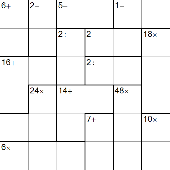 Calcudoku - Schwierig