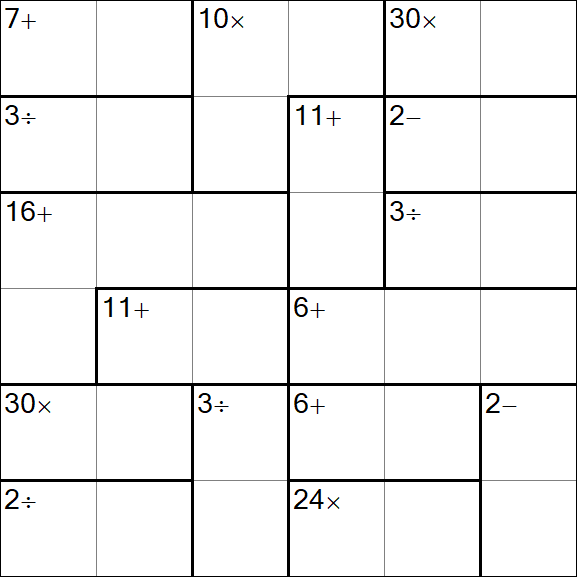 Calcudoku - Difícil