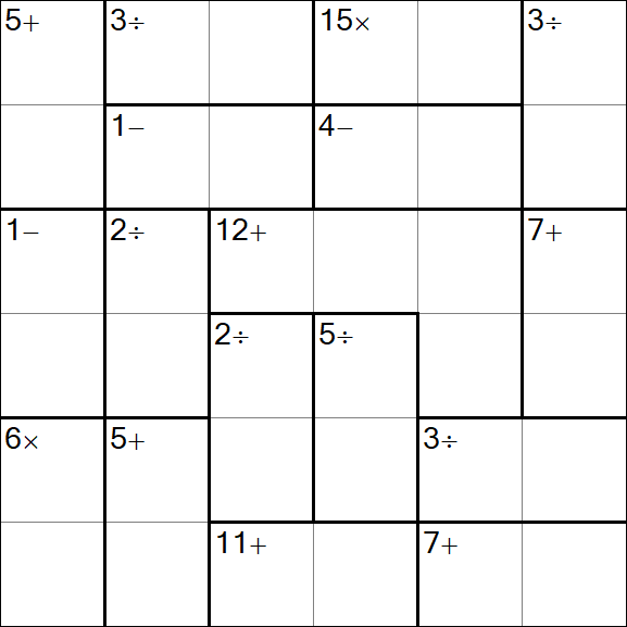 Calcudoku - Difícil