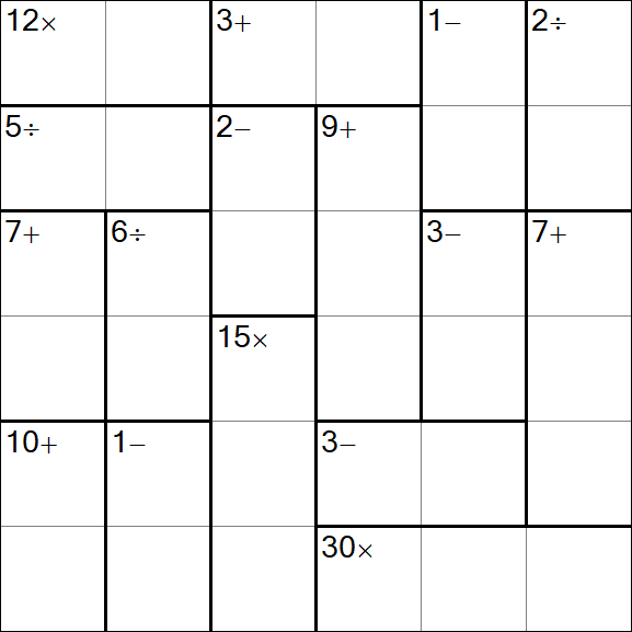 Calcudoku - Difícil
